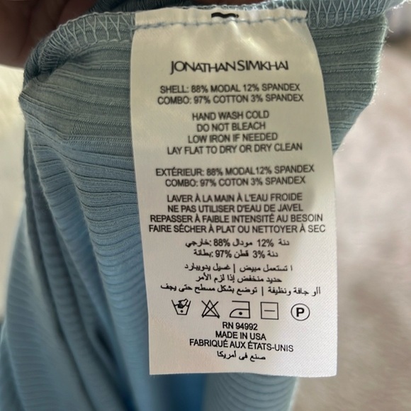 Jonathan Simkhai Standard Maisha Cutout Long Sleeve Dress in Baltic - Picture 8 of 8